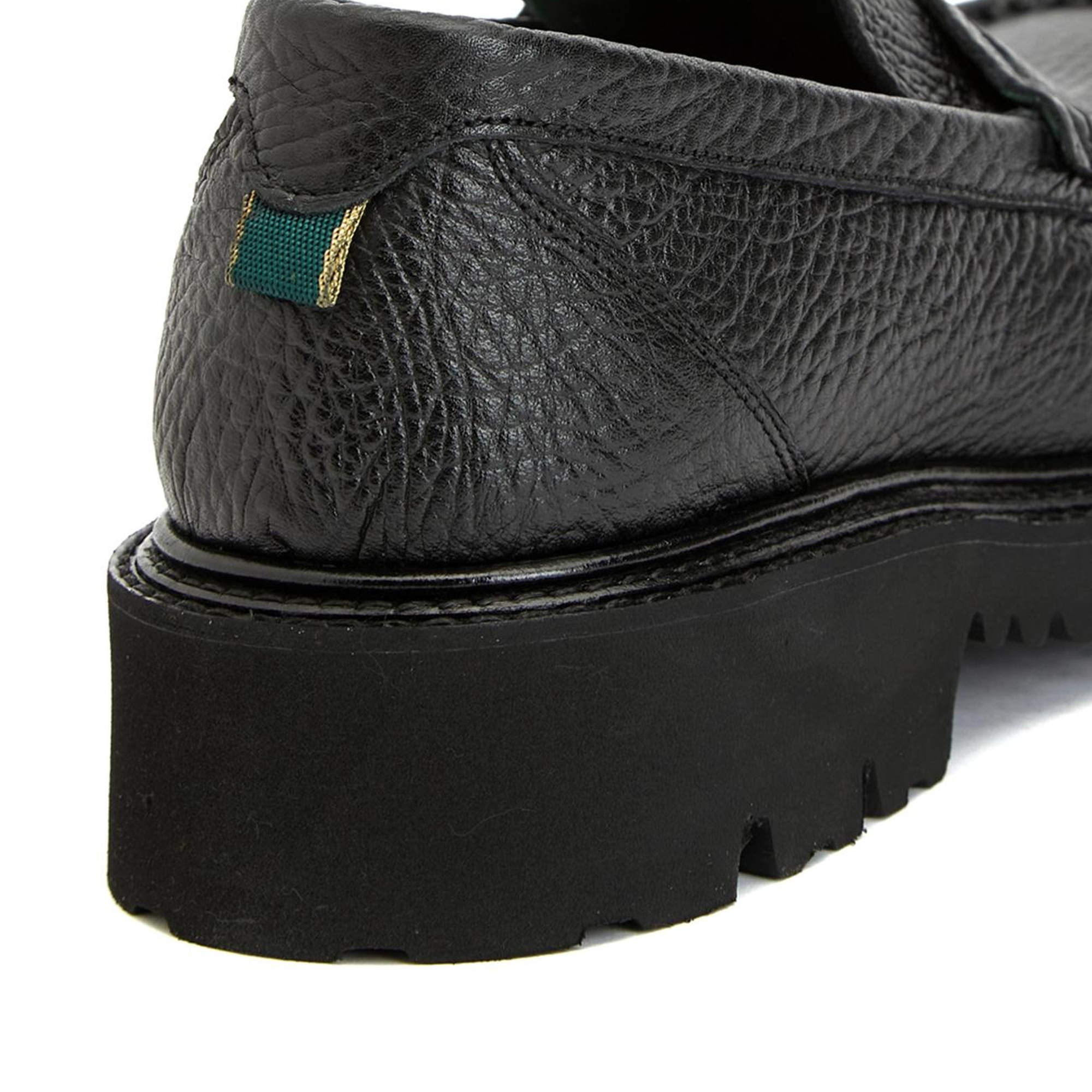 George Hogg Erkek Siyah Baskılı Deri Loafer