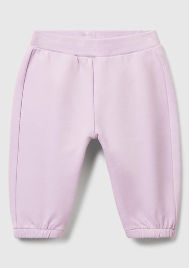  Bebek Lila Altı Kulaklı ve Hayvan İşlemeli Ribanalı Eşofman Altı