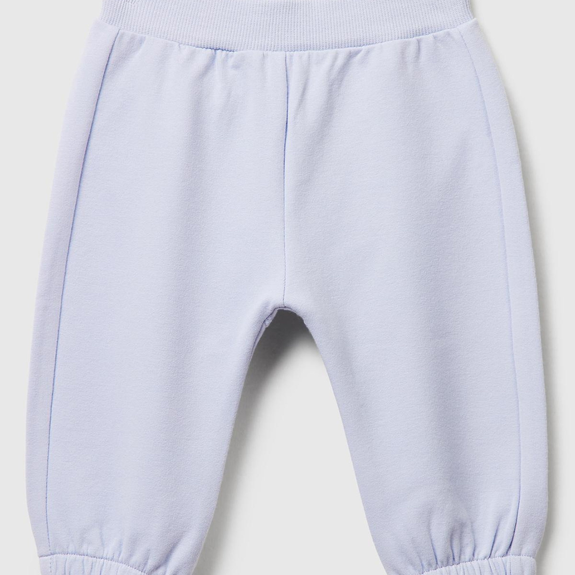 Bebek Açık Mavi Altı Kulaklı ve Hayvan İşlemeli Ribanalı Eşofman Altı