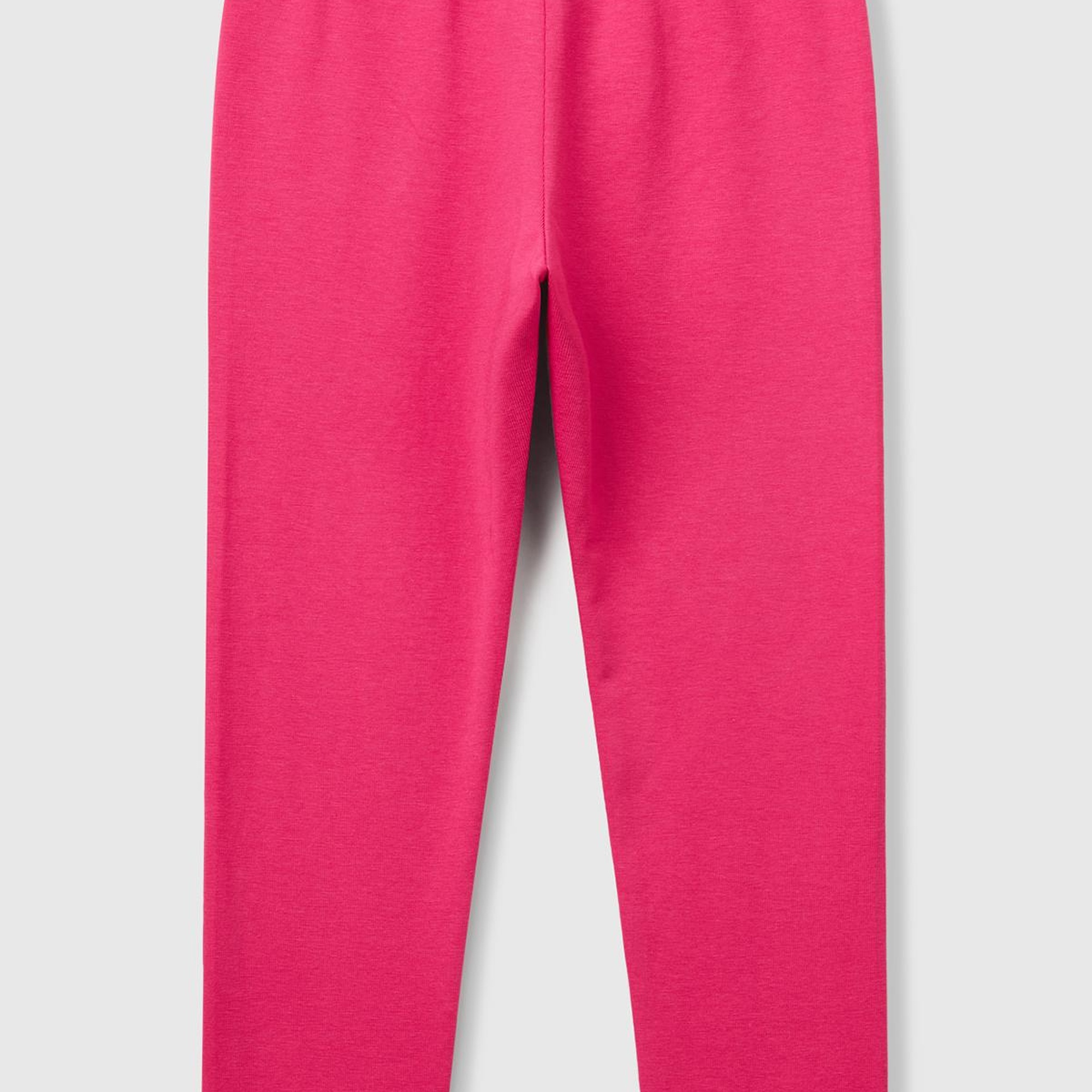 Kız Çocuk Pembe Benetton Logolu Uzun Tayt