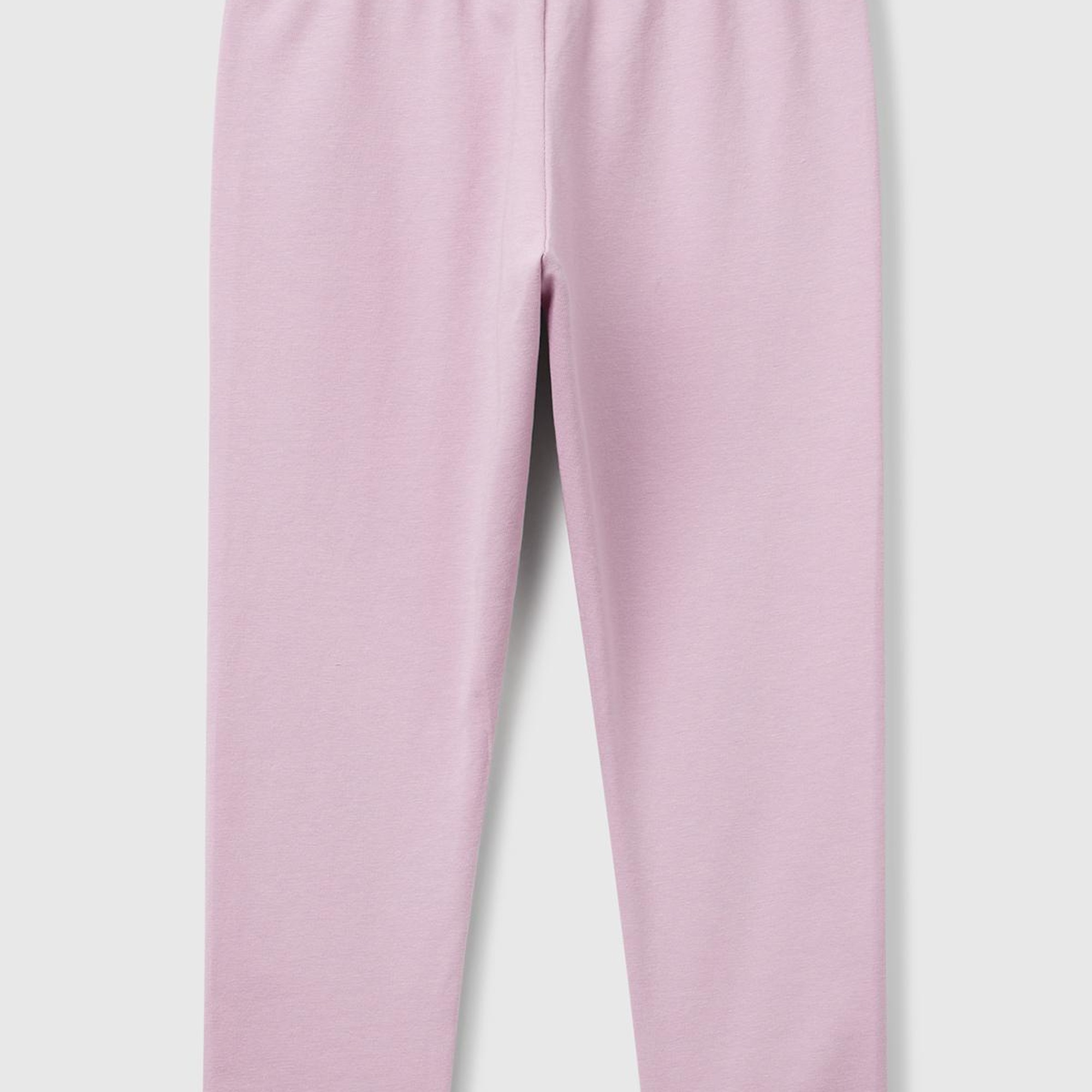 Kız Çocuk Lila Benetton Logolu Uzun Tayt