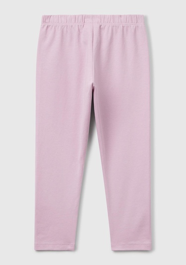  Kız Çocuk Lila Benetton Logolu Uzun Tayt
