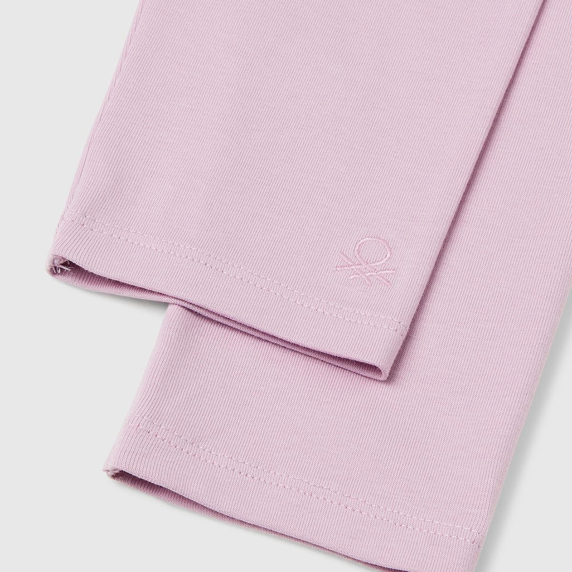 Kız Çocuk Lila Benetton Logolu Uzun Tayt