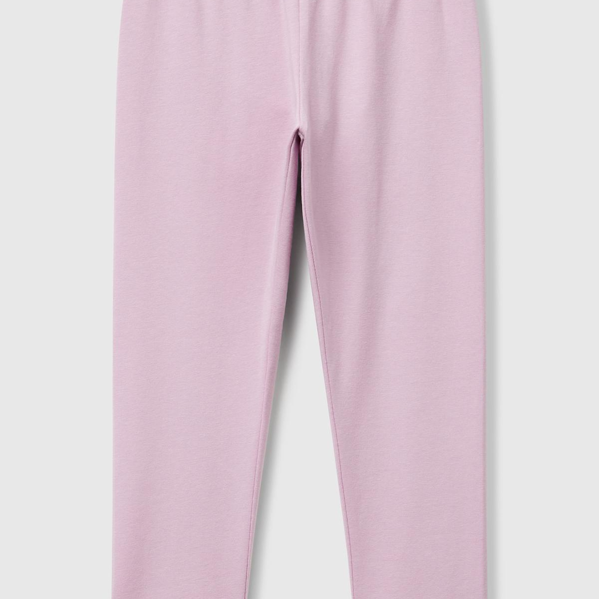 Kız Çocuk Lila Benetton Logolu Uzun Tayt