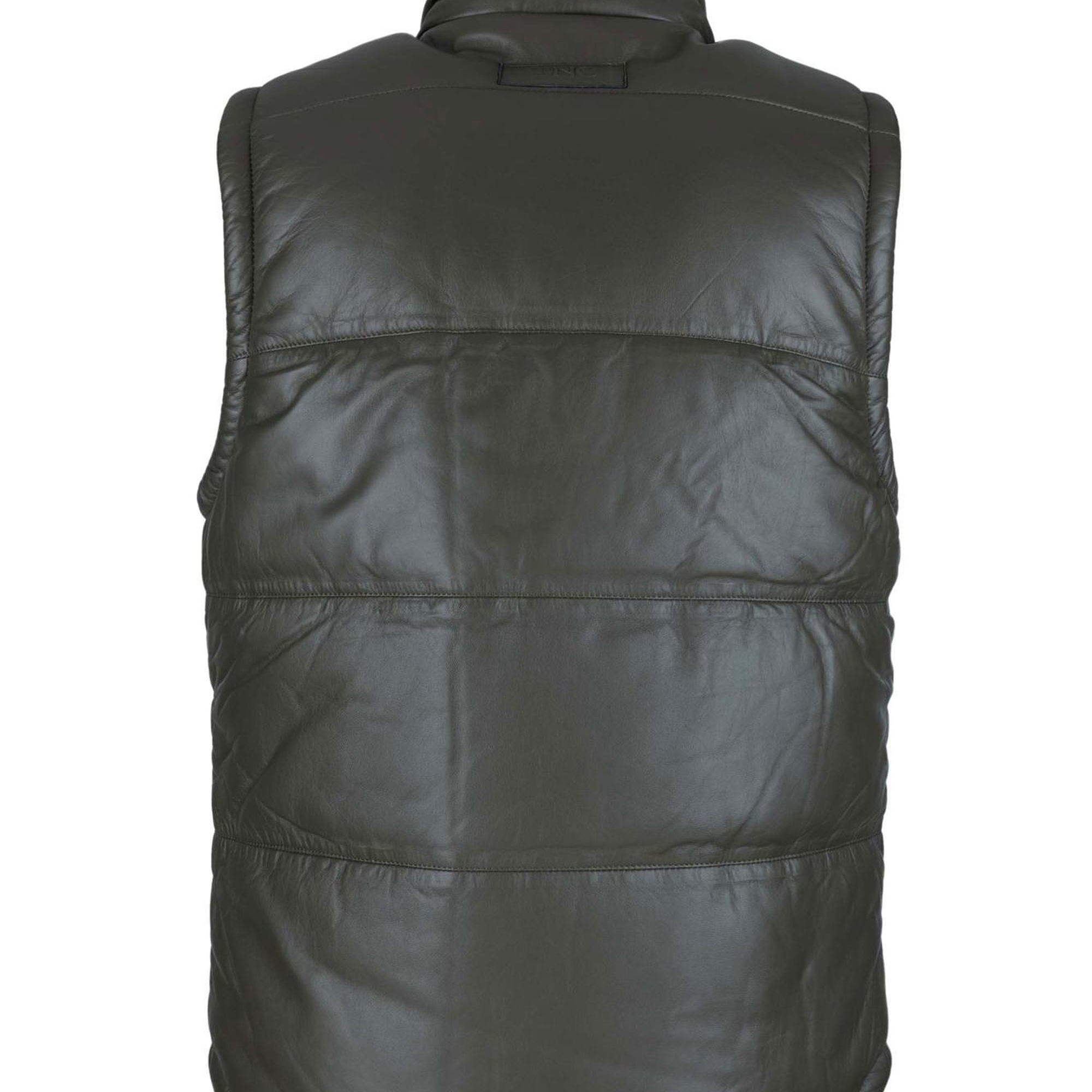 Tamer Tanca Erkek Hakiki Deri Yeşil Yelek Deri Mont