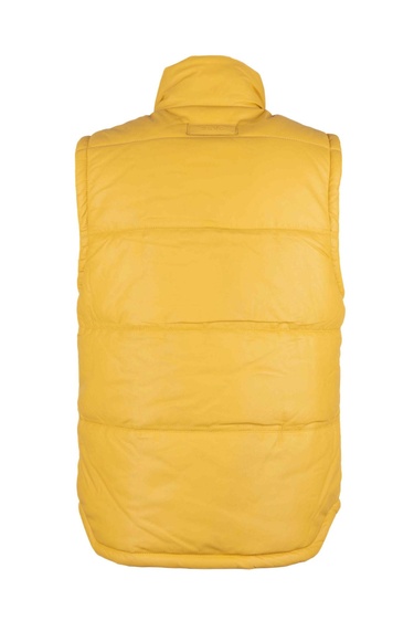  Tamer Tanca Erkek Hakiki Deri Sarı Yelek Deri Mont