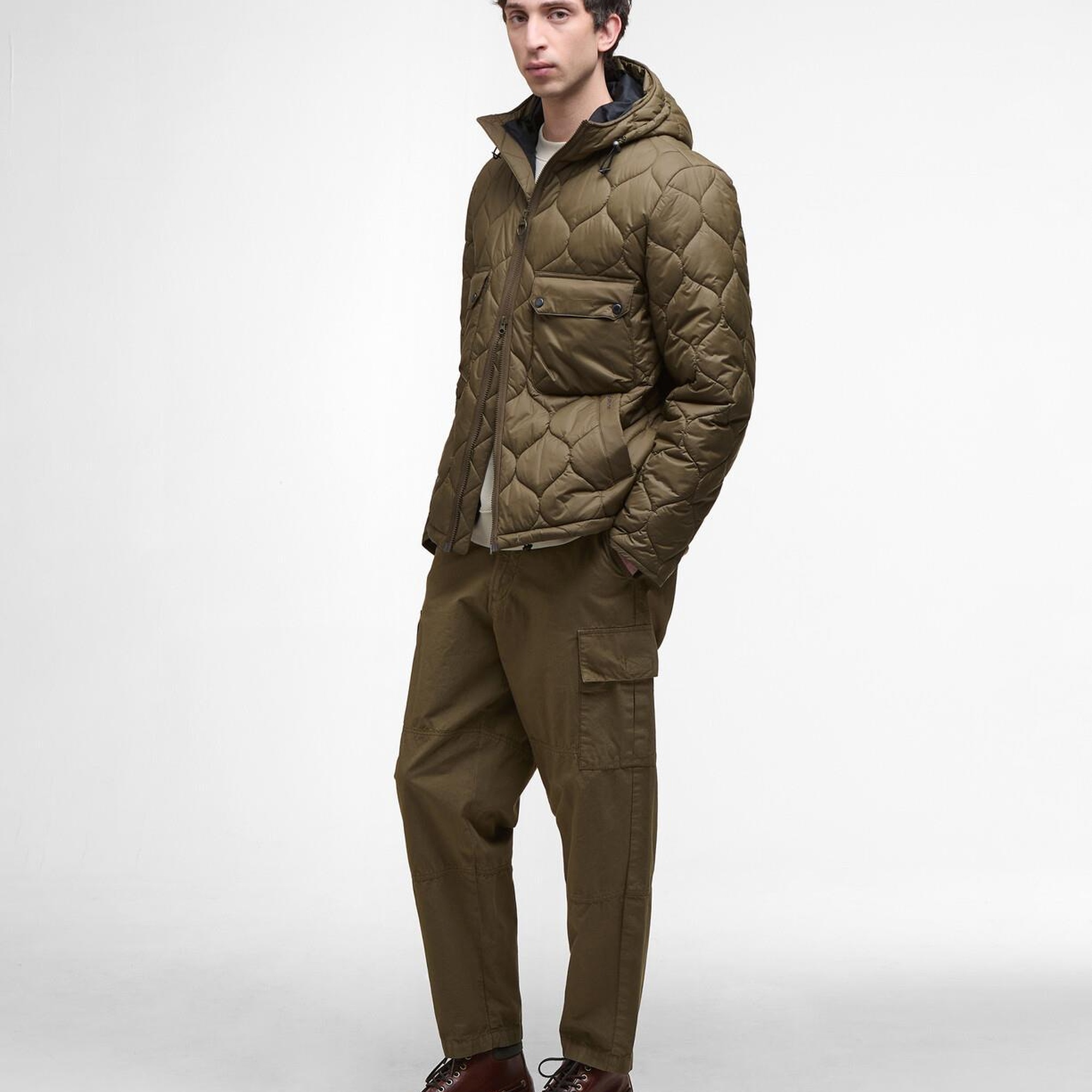 Barbour Re-Engineered Hooded Spey Kapitone Ceket