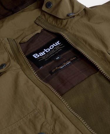  Barbour Re-Engineered Hooded Showerproof Flight Bedale Ceket