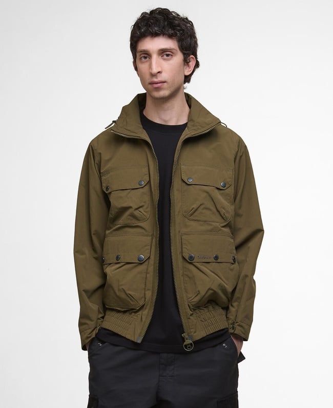  Barbour Re-Engineered Hooded Showerproof Flight Bedale Ceket