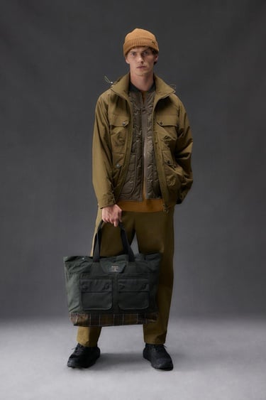  Barbour Re-Engineered Hooded Showerproof Flight Bedale Ceket