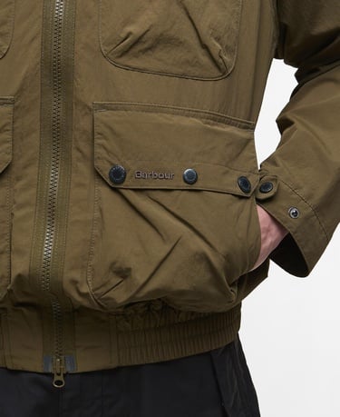  Barbour Re-Engineered Hooded Showerproof Flight Bedale Ceket