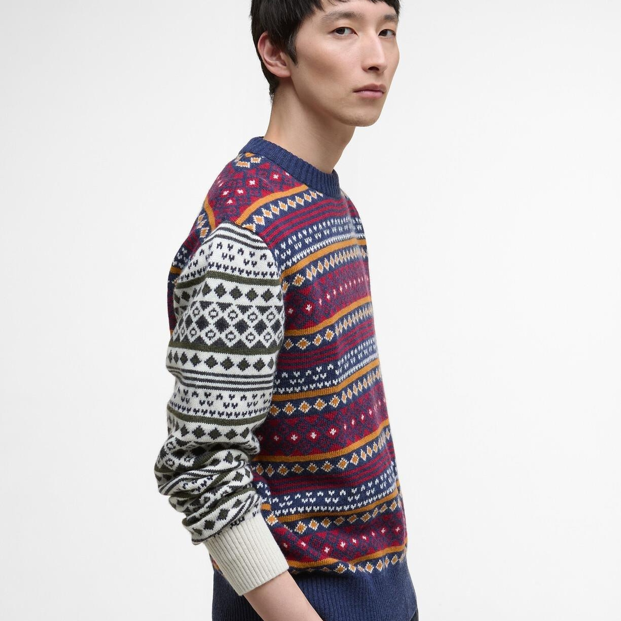 Barbour Patchwork Fair Isle Crew Neck Kazak