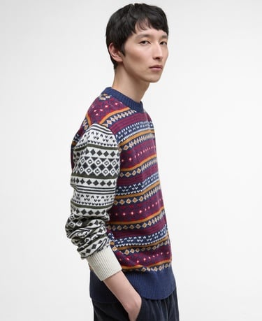  Barbour Patchwork Fair Isle Crew Neck Kazak