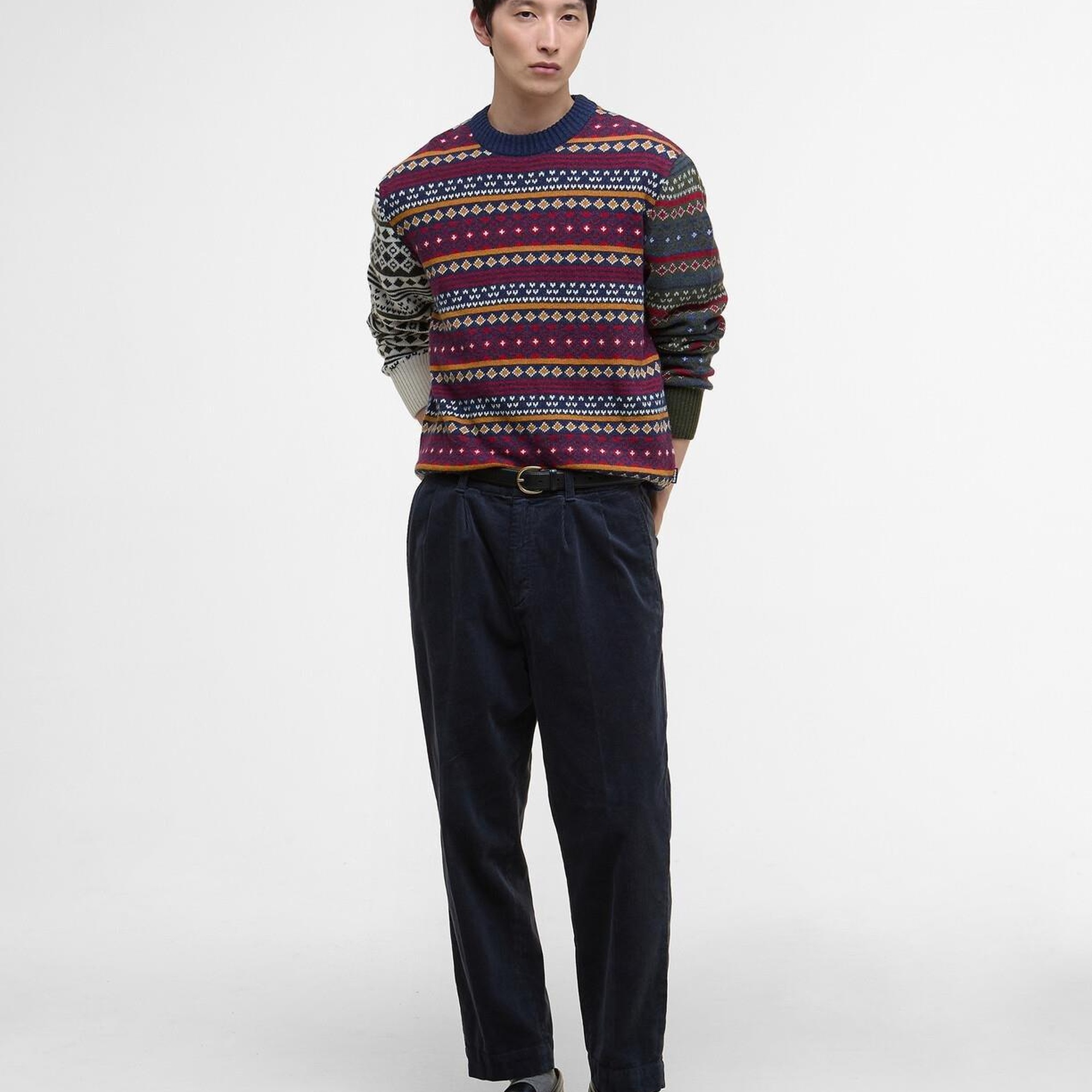 Barbour Patchwork Fair Isle Crew Neck Kazak