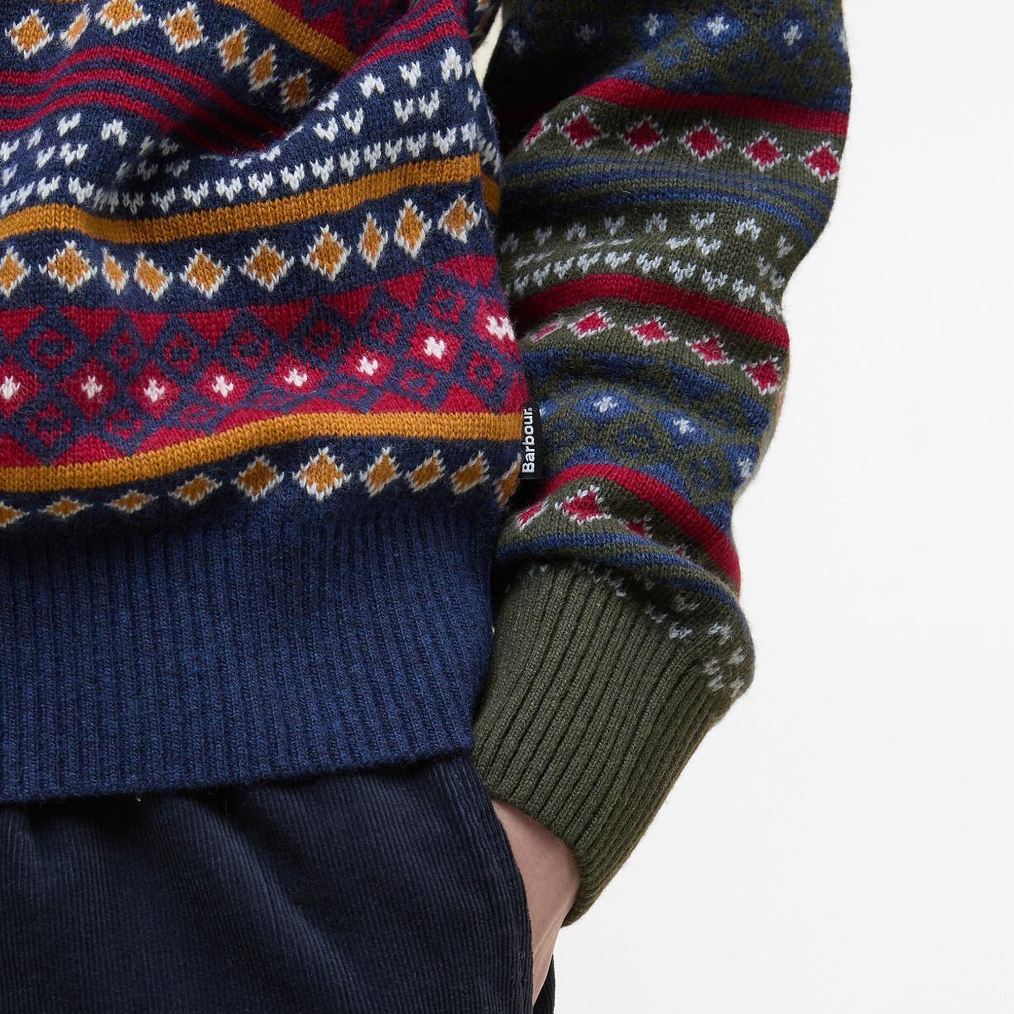 Barbour Patchwork Fair Isle Crew Neck Kazak