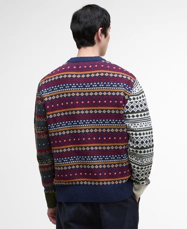 Barbour Patchwork Fair Isle Crew Neck Kazak