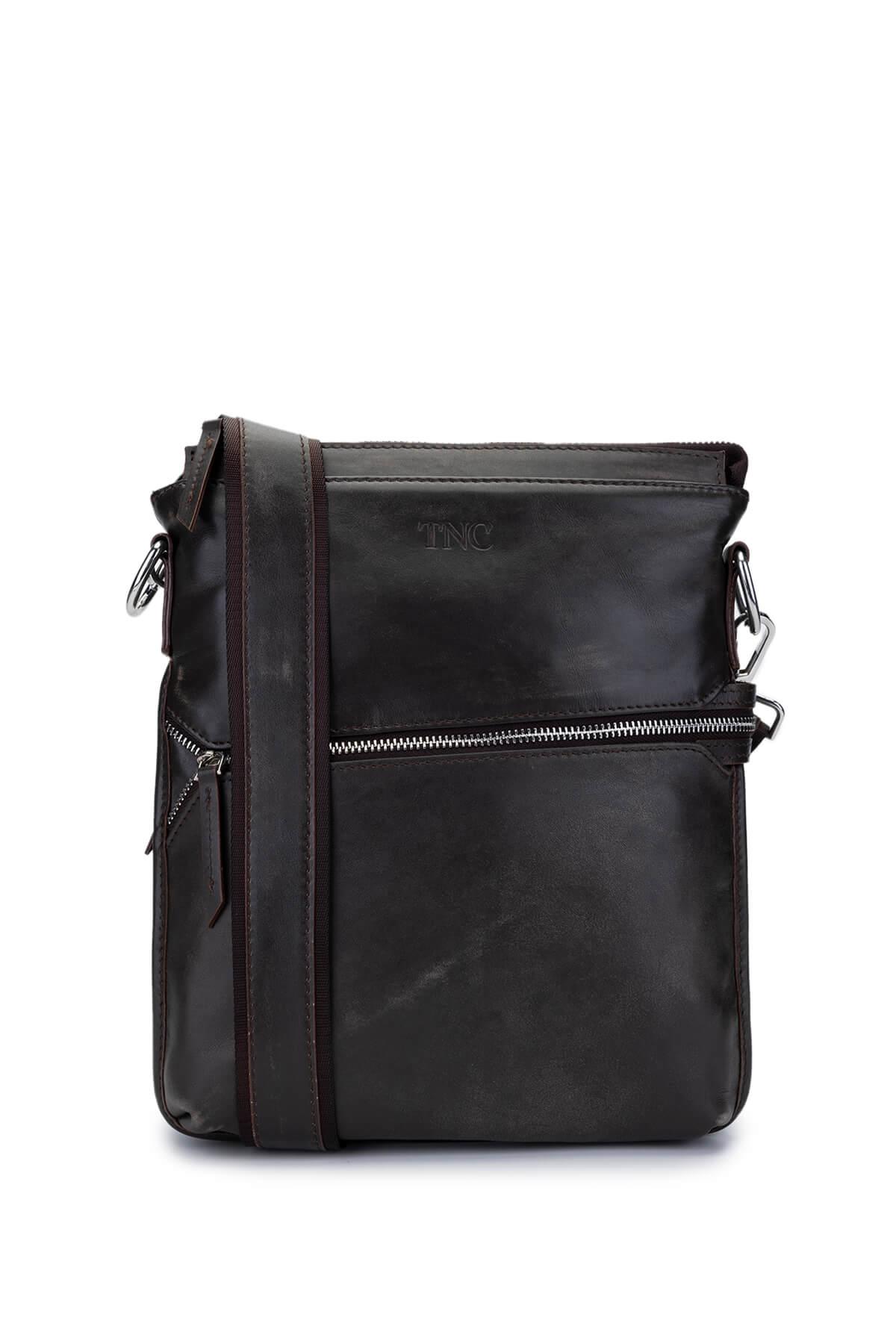  Tamer Tanca Erkek Hakiki Deri Viski Eskitme Postacı Çanta