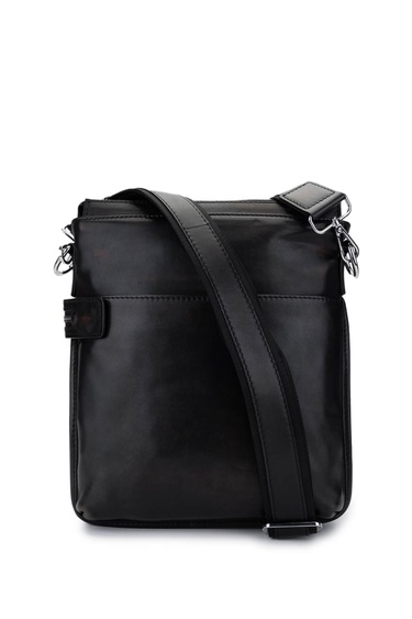  Tamer Tanca Erkek Hakiki Deri Siyah Eskitme Postacı Çanta