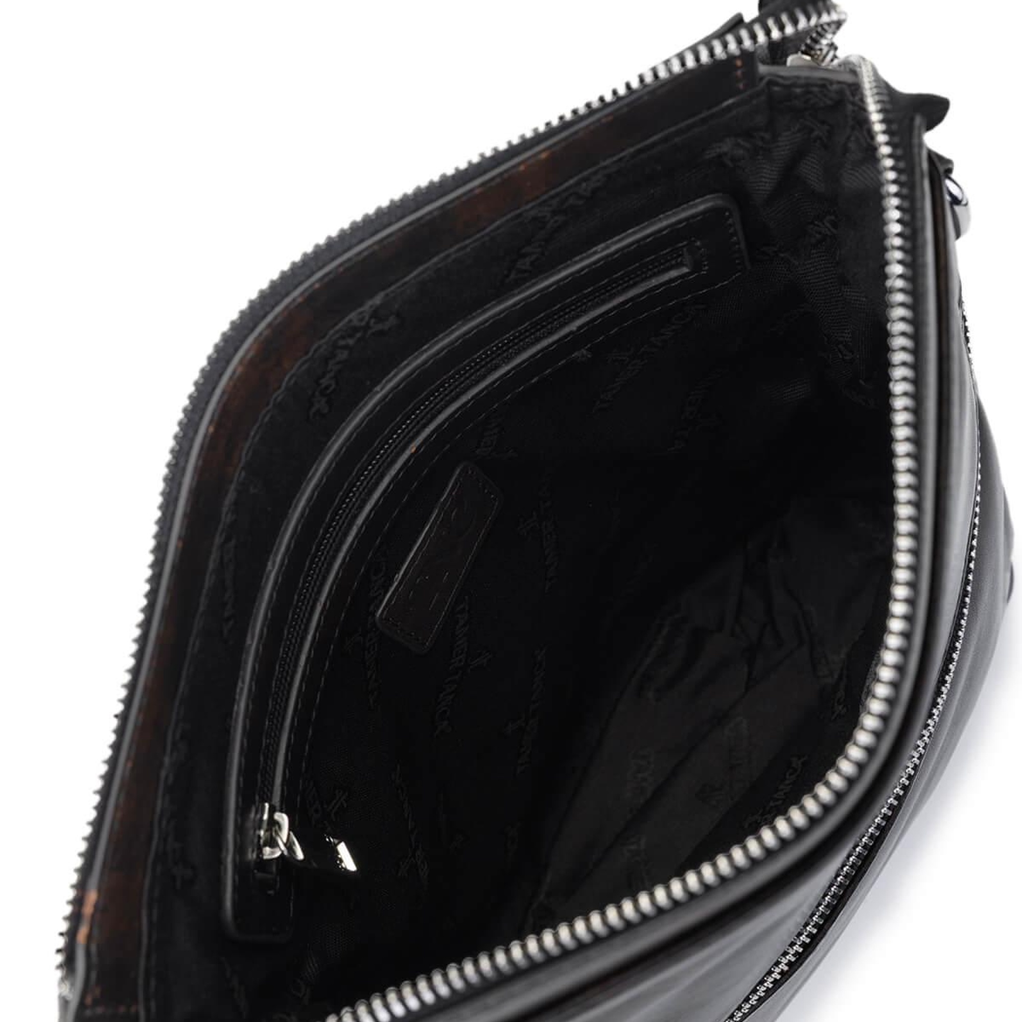 Tamer Tanca Erkek Hakiki Deri Siyah Eskitme Postacı Çanta