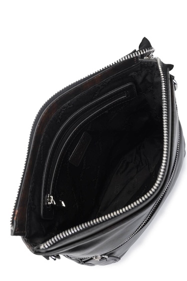  Tamer Tanca Erkek Hakiki Deri Siyah Eskitme Postacı Çanta