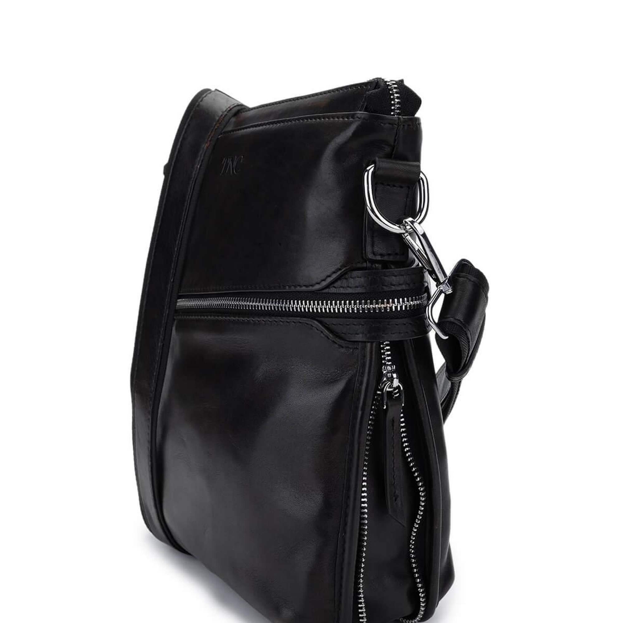 Tamer Tanca Erkek Hakiki Deri Siyah Eskitme Postacı Çanta