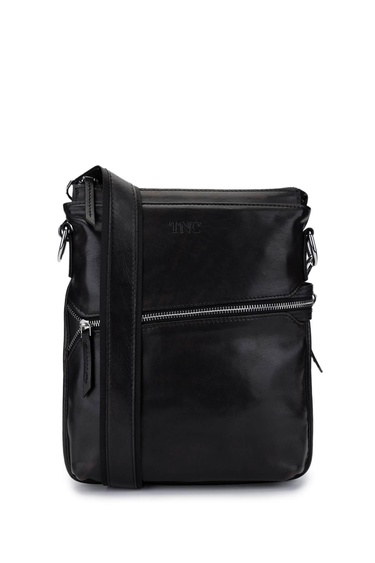  Tamer Tanca Erkek Hakiki Deri Siyah Eskitme Postacı Çanta