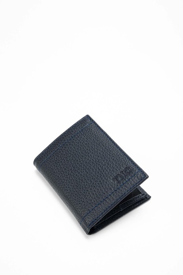  Tamer Tanca Erkek Hakiki Deri Lacivert Cüzdan Cuzdan