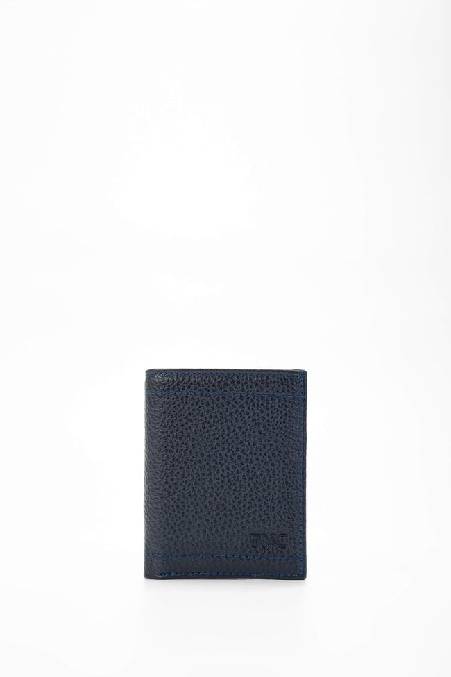  Tamer Tanca Erkek Hakiki Deri Lacivert Cüzdan Cuzdan