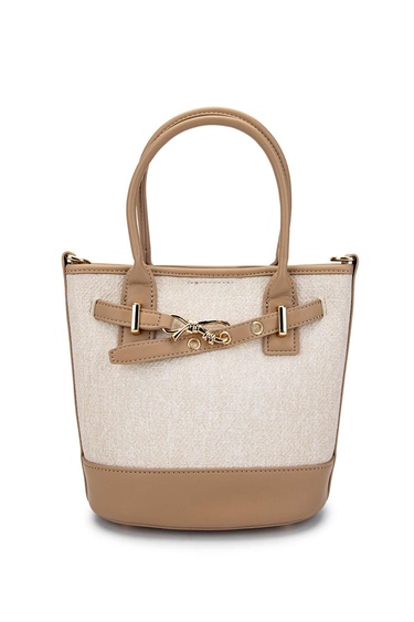  Tamer Tanca Kadın Vegan Bej Omuz Çanta