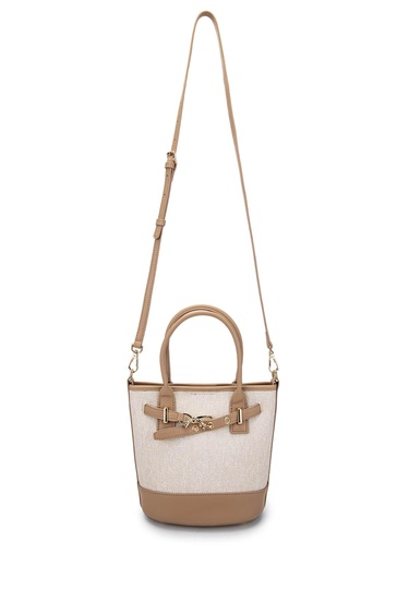  Tamer Tanca Kadın Vegan Bej Omuz Çanta