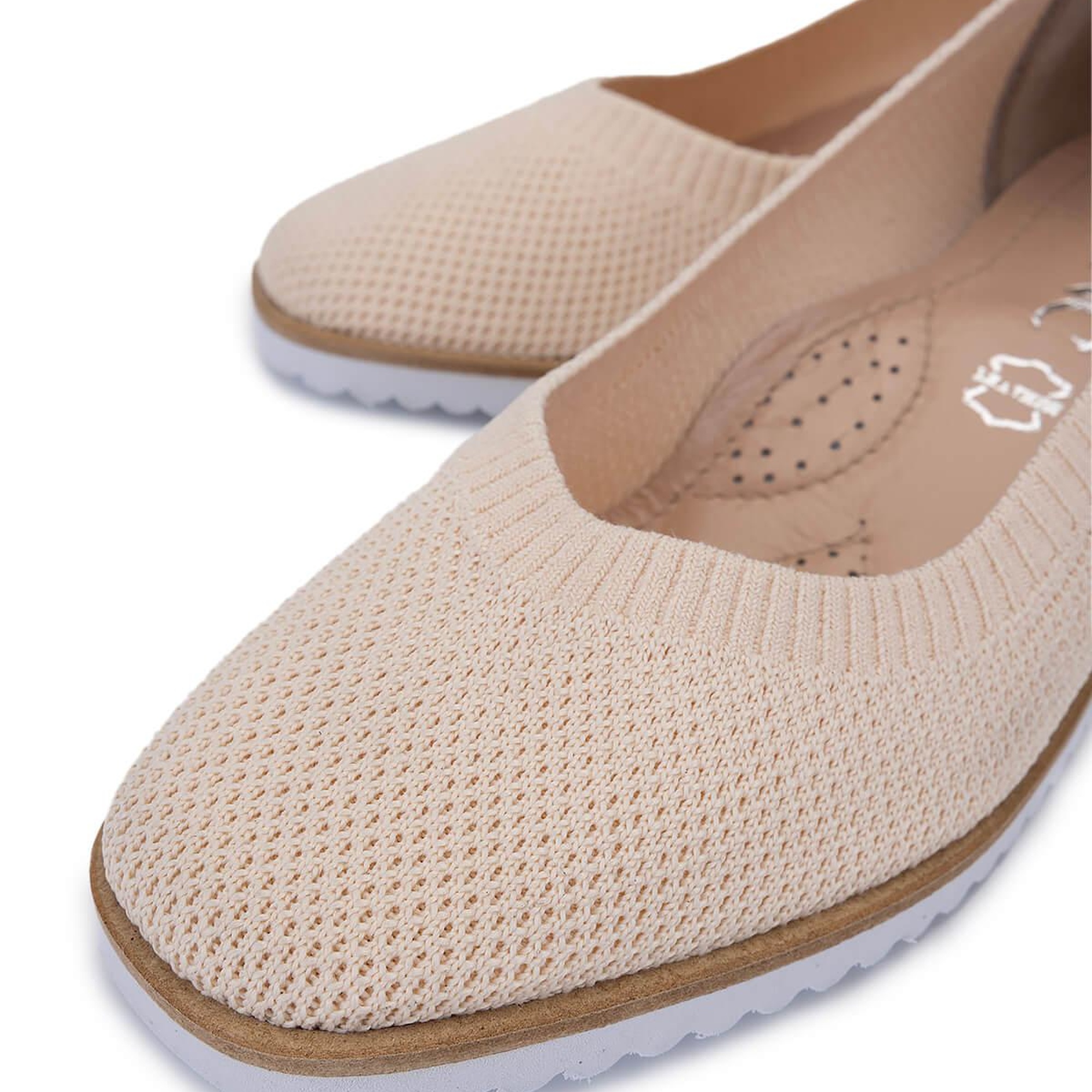 Tamer Tanca Kadın Deri & Tekstil Bej Topuklu Ayakkabı