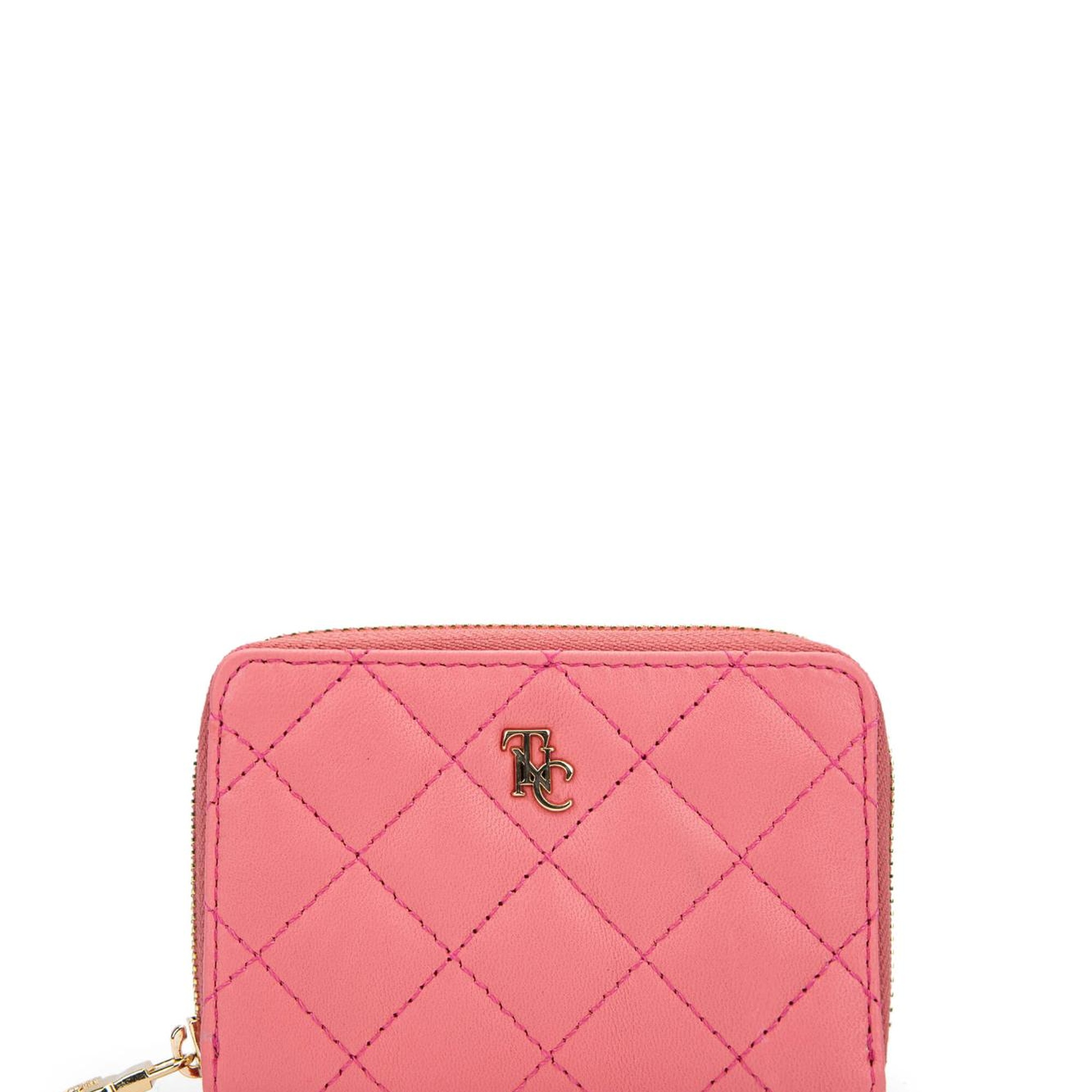 Tamer Tanca Unisex Hakiki Deri Pembe Cüzdan