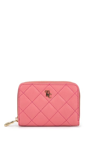  Tamer Tanca Unisex Hakiki Deri Pembe Cüzdan