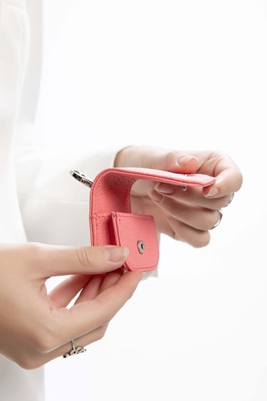  Tamer Tanca Unisex Hakiki Deri Pembe AİRPODS KILIFI Cuzdan