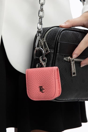  Tamer Tanca Unisex Hakiki Deri Pembe AİRPODS KILIFI Cuzdan