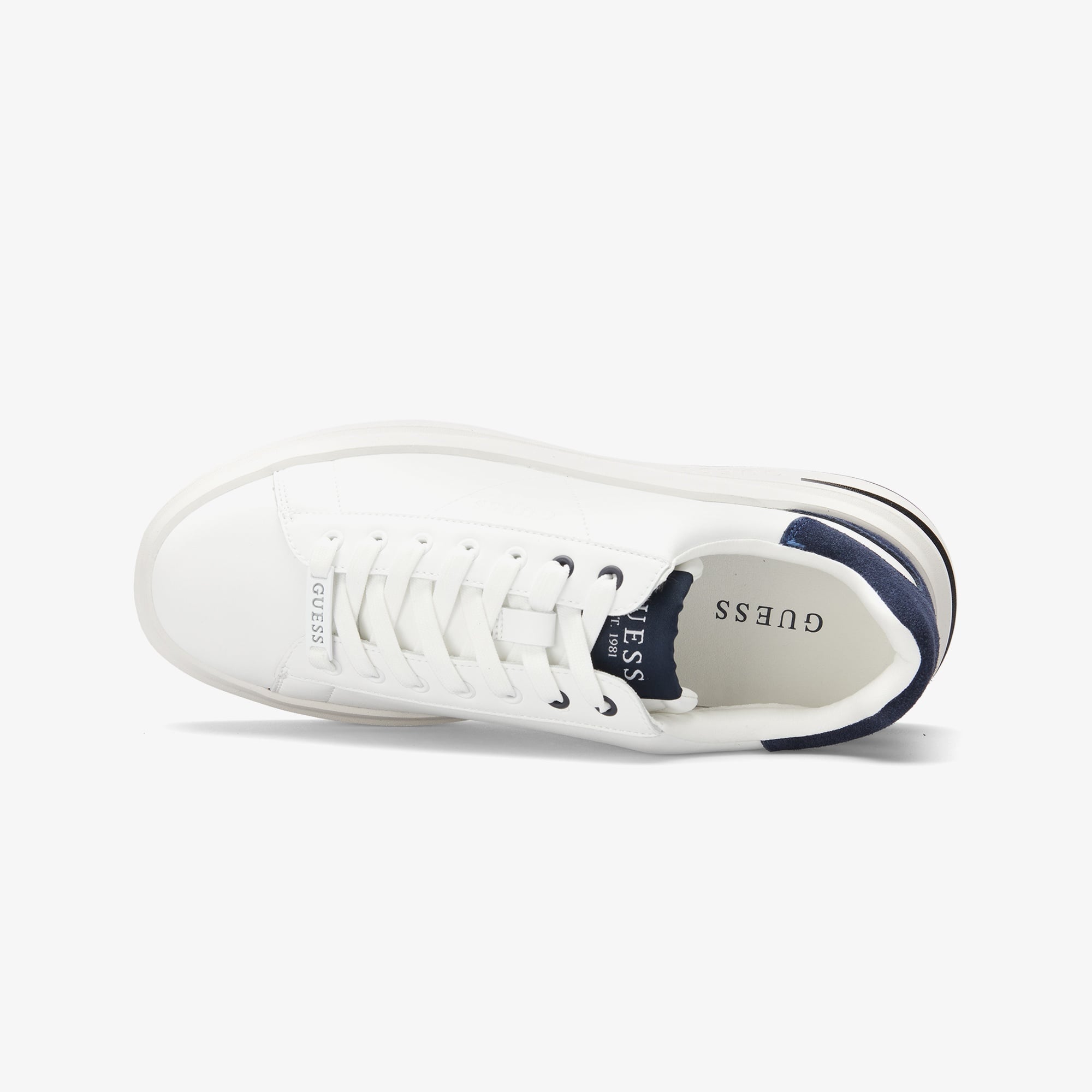 Guess Elba Deri Erkek Beyaz Sneaker