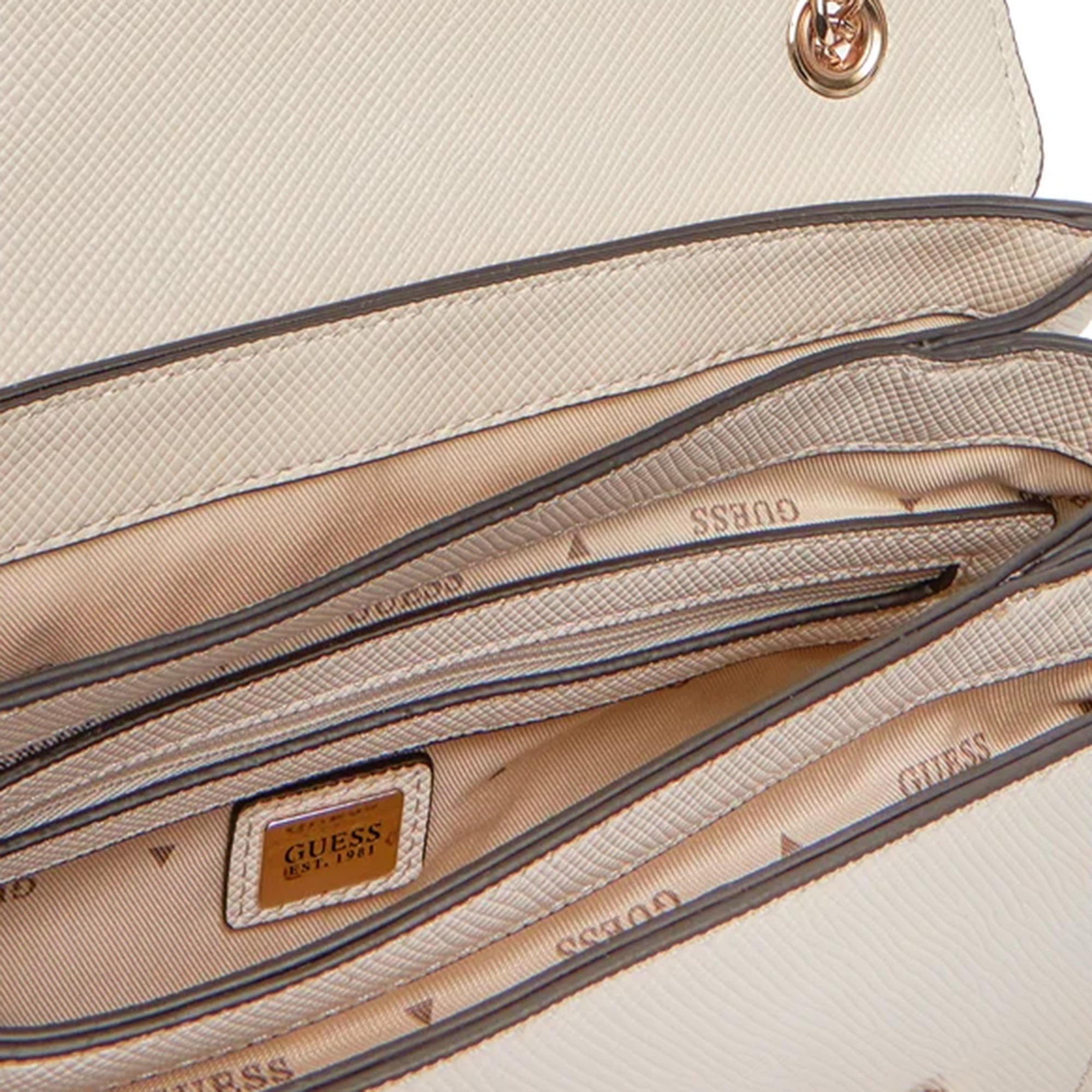 Guess Bramina Kadın Krem Omuz Çantası