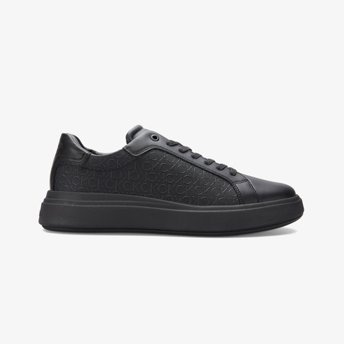  Calvin Klein Chunky Low Top Lace Up Mono Erkek Siyah Sneaker