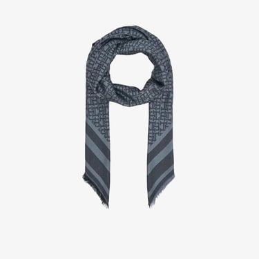  Tommy Hilfiger Monogram Square Kadın Mavi Şal