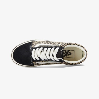  Vans Old Skool Kadın Siyah/Leopar Sneaker