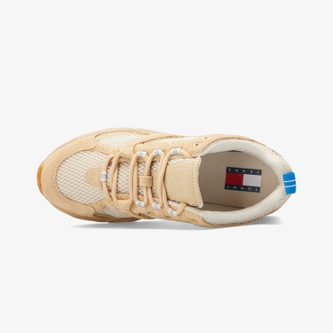  Tommy Jeans Suede Mix Archive Runners Erkek Bej Spor Ayakkabı