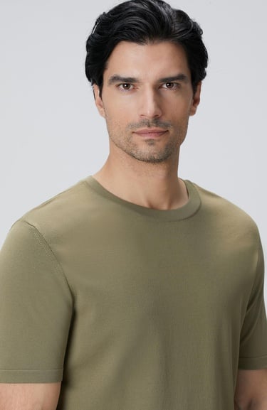 Network Erkek Haki Triko Kazak