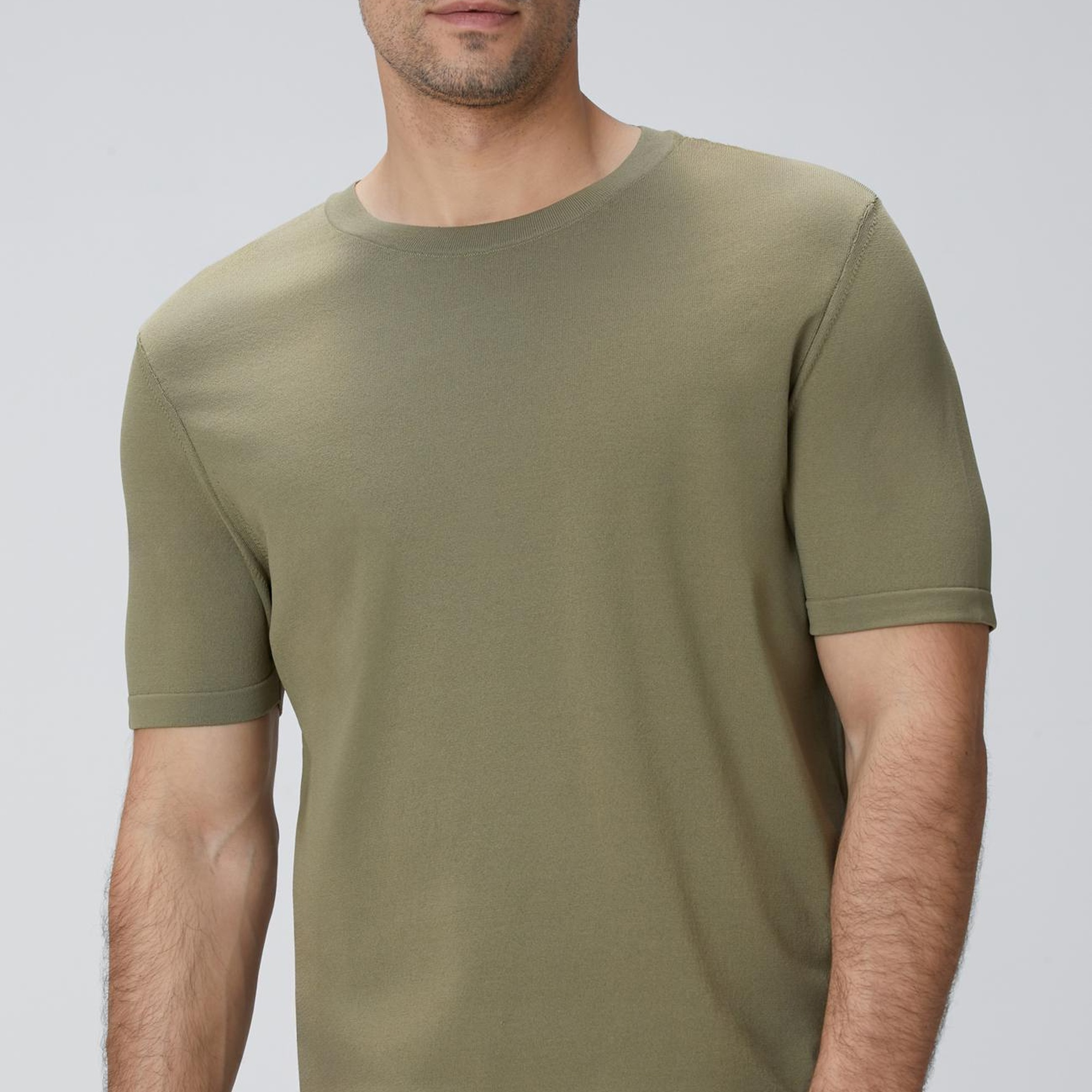 Network Erkek Haki Triko Kazak