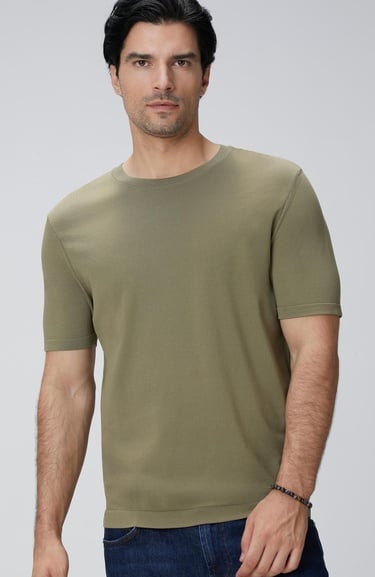  Network Erkek Haki Triko Kazak