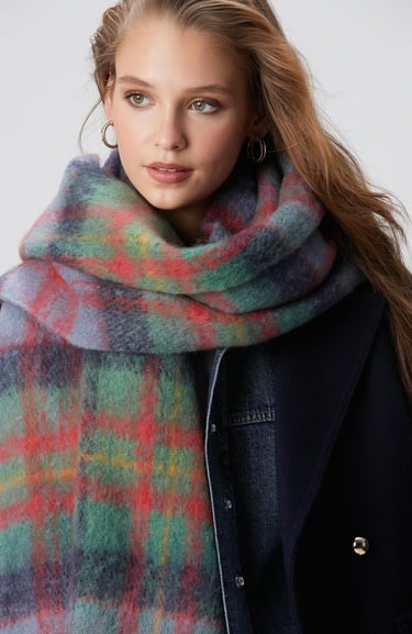  Network Kadın Yeşil Yün Karışımlı Atkı