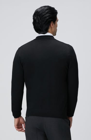  Network Erkek Siyah Yün Karışımlı Triko Kazak