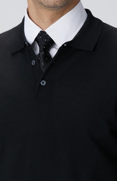  Network Erkek Siyah Yün Karışımlı Triko Kazak