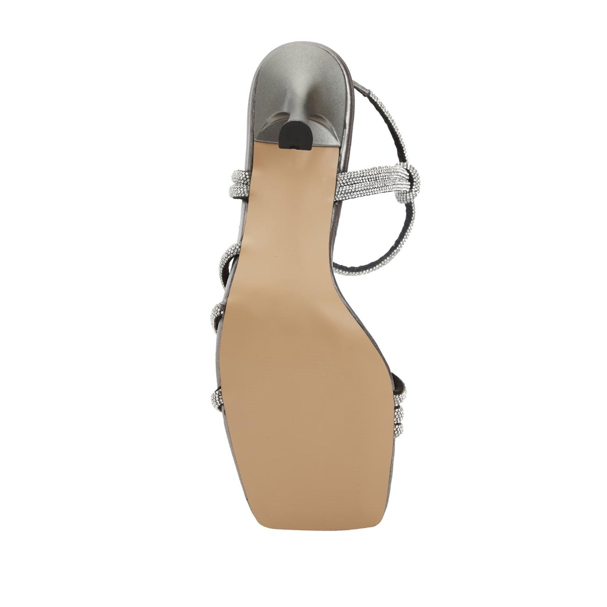 Network Kadın Platin Taşlı Suni Deri Sandalet