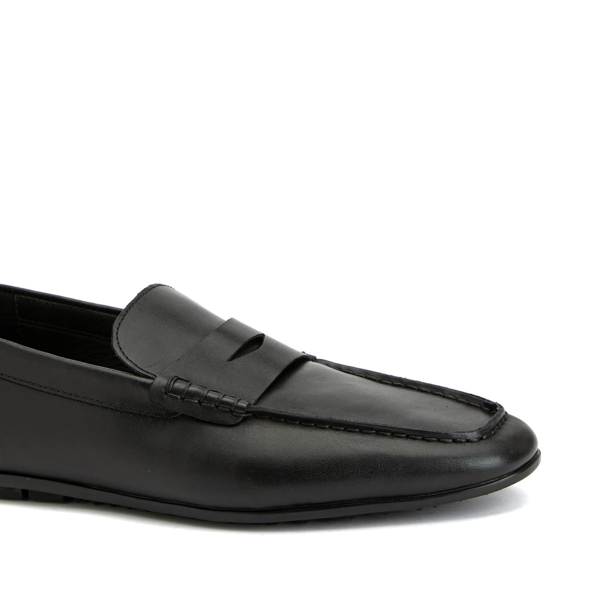 Network Erkek Siyah Deri Loafer