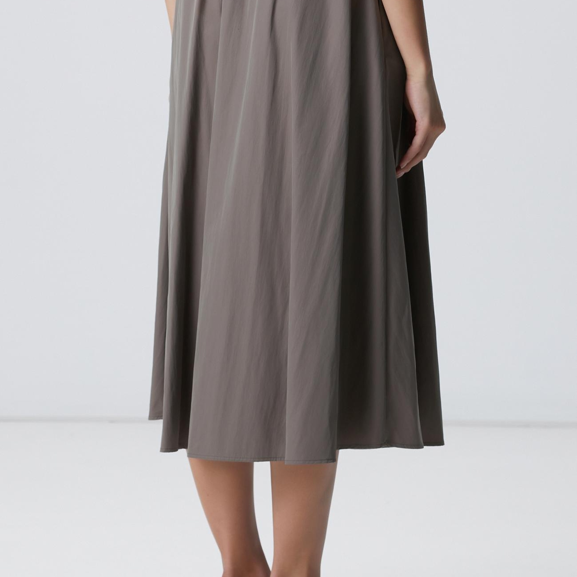 Network Kadın Açık Haki Midi Etek